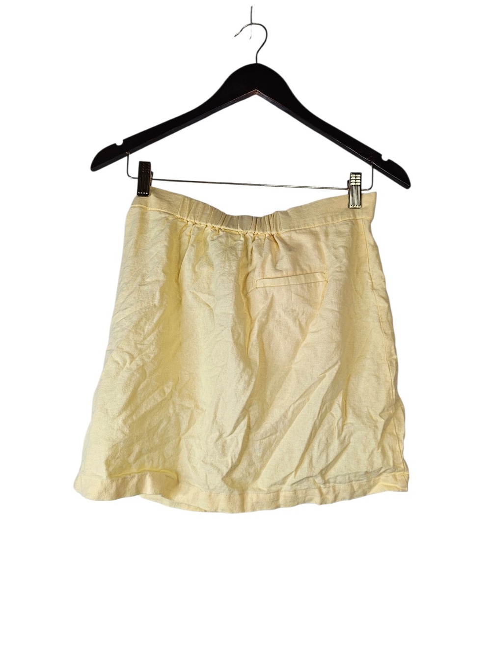 Old Navy Women's Butter Yellow Linen Blend Mini Skirt Small - Picture 6 of 6